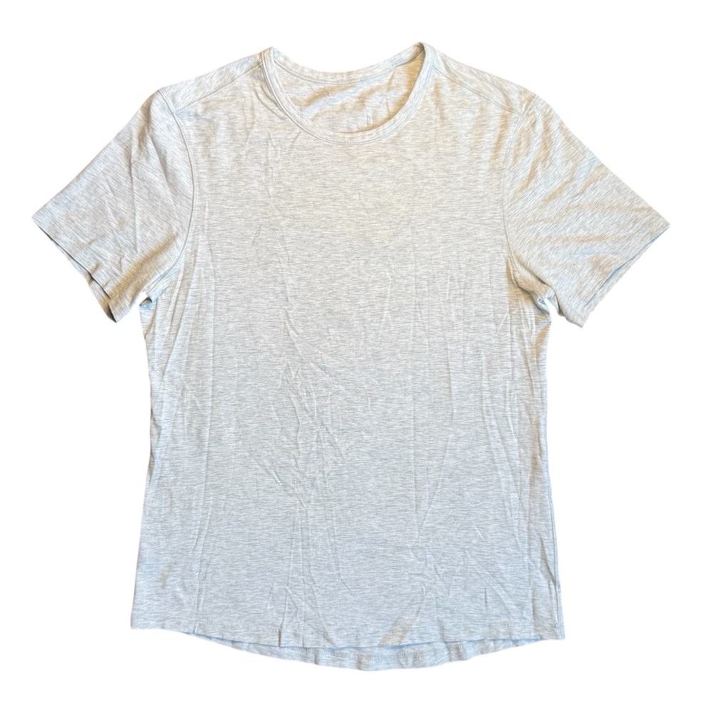 Lululemon Light Heather Grey Short Sleeve Shirt Top Size M/L